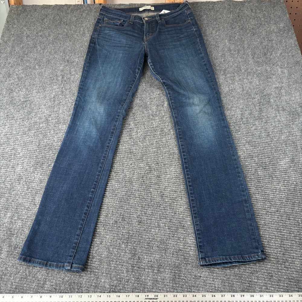 Levis 505 Straight Leg Jeans Mens 6 L/C Dark Wash Blue Denim Mid Rise 4058